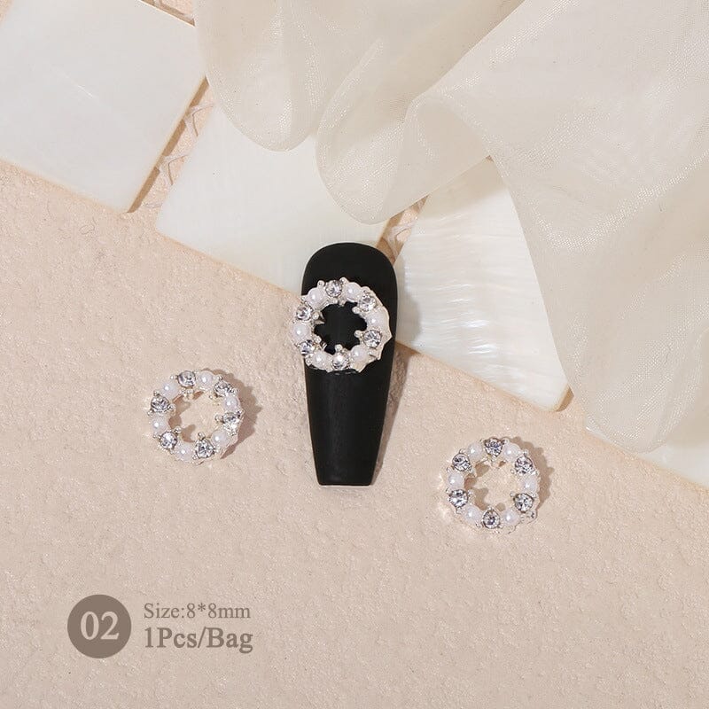 Metal Rhinestones Pearl Nail Decoration #11 - Image 20