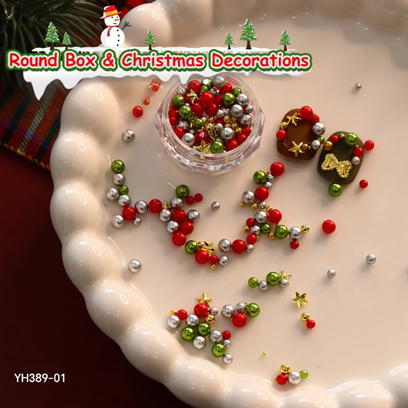 1 Box Christmas Nail Decorations YH389-01