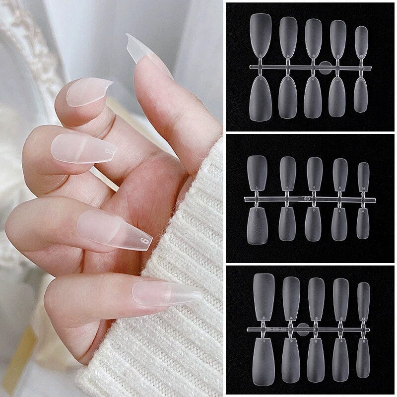100pcs/box Matte Clear False Nail Tips