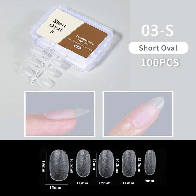 100pcs/box Matte Clear False Nail Tips - Image 12