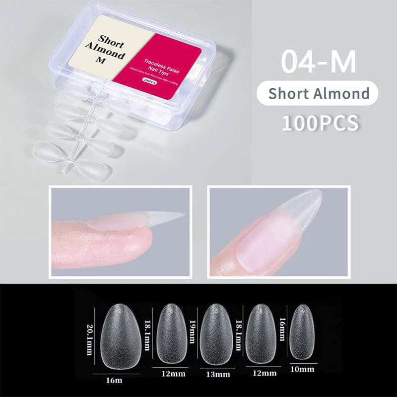 100pcs/box Matte Clear False Nail Tips - Image 13