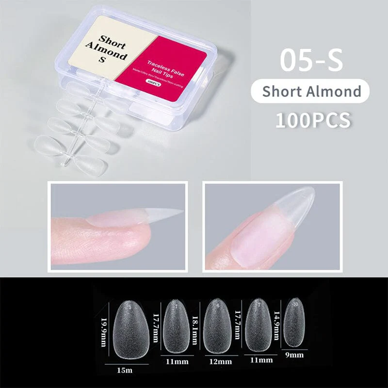 100pcs/box Matte Clear False Nail Tips - Image 14