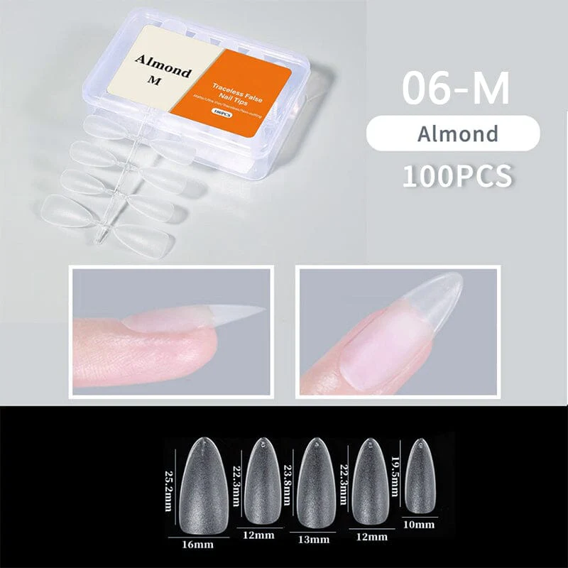 100pcs/box Matte Clear False Nail Tips - Image 15