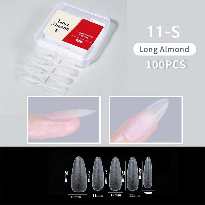 100pcs/box Matte Clear False Nail Tips - Image 20