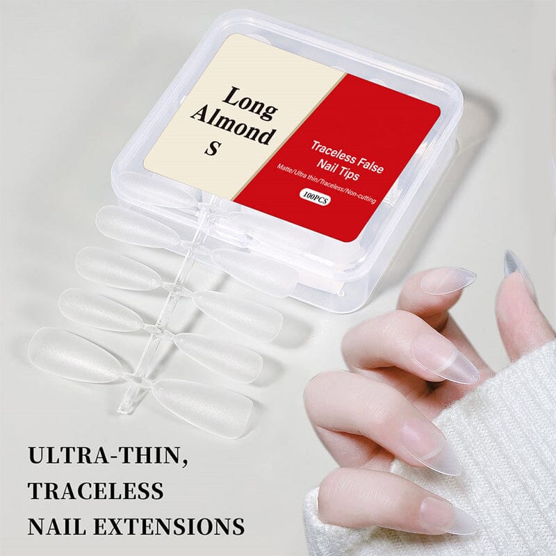 100pcs/box Matte Clear False Nail Tips - Image 3