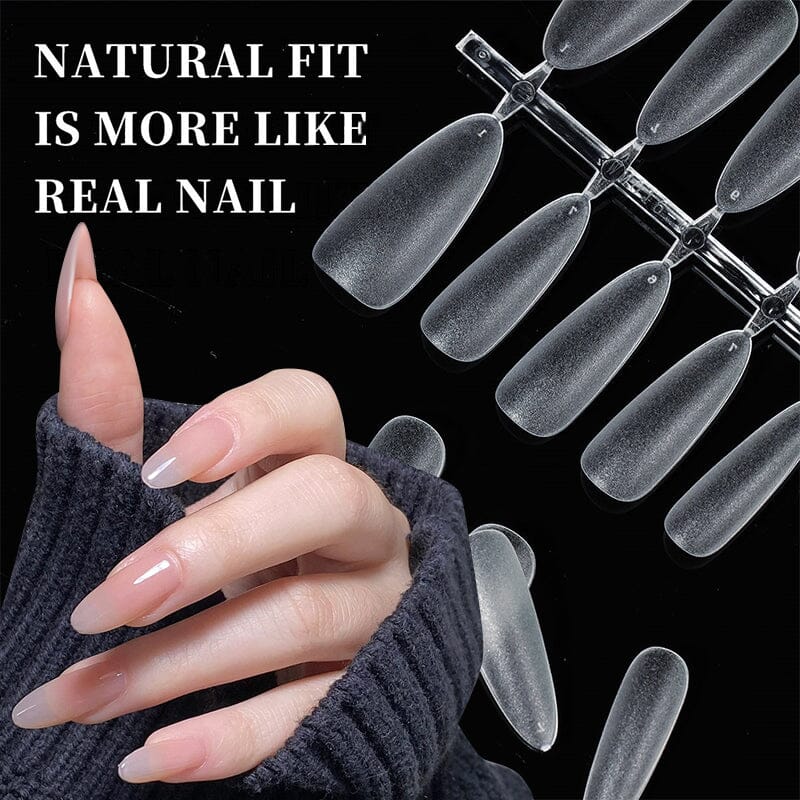 100pcs/box Matte Clear False Nail Tips - Image 7