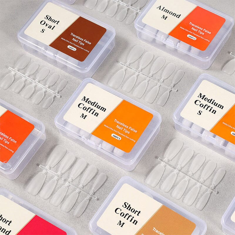 100pcs/box Matte Clear False Nail Tips - Image 8