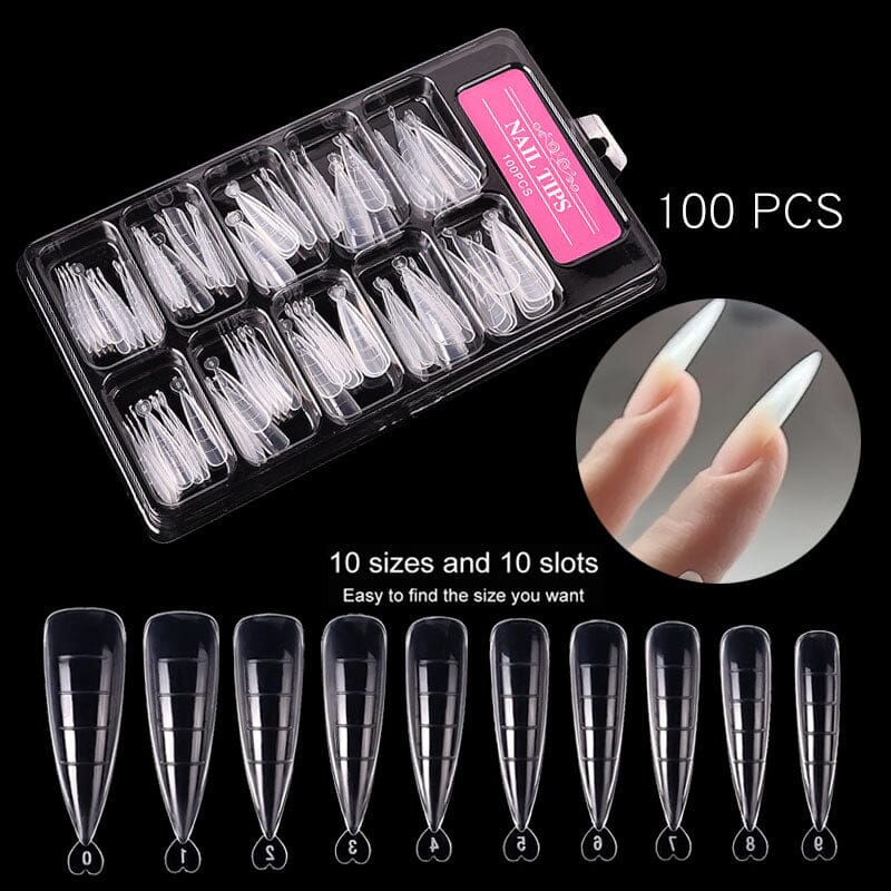 100pcs Mold Tips for Extension Nails (With Scale) - Image 8