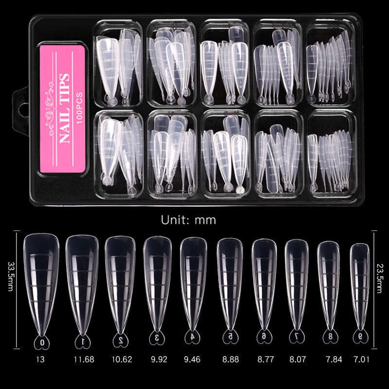 100pcs Mold Tips for Extension Nails (With Scale) - Image 9
