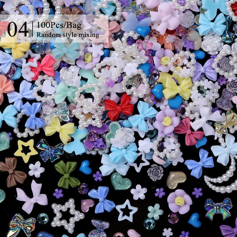 100pcs Random Mixed 3D Nail Decoration #06 - Image 13