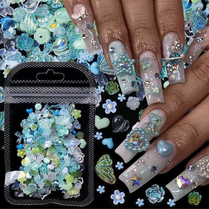 100pcs Random Mixed 3D Nail Decoration #06 - Image 5