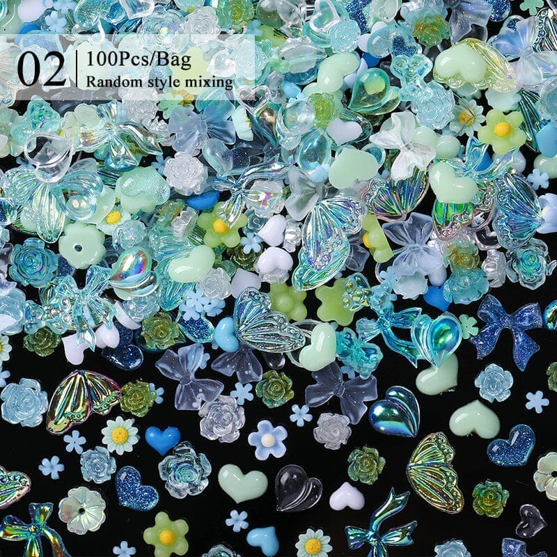 100pcs Random Mixed 3D Nail Decoration #06 - Image 7