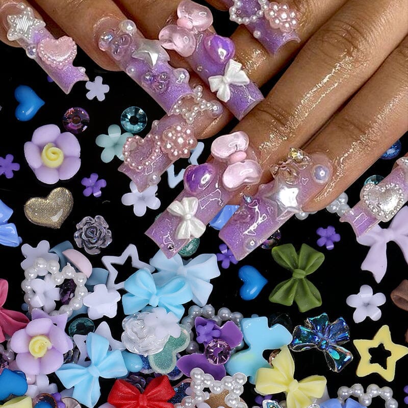 100pcs Random Mixed 3D Nail Decoration #06 - Image 8