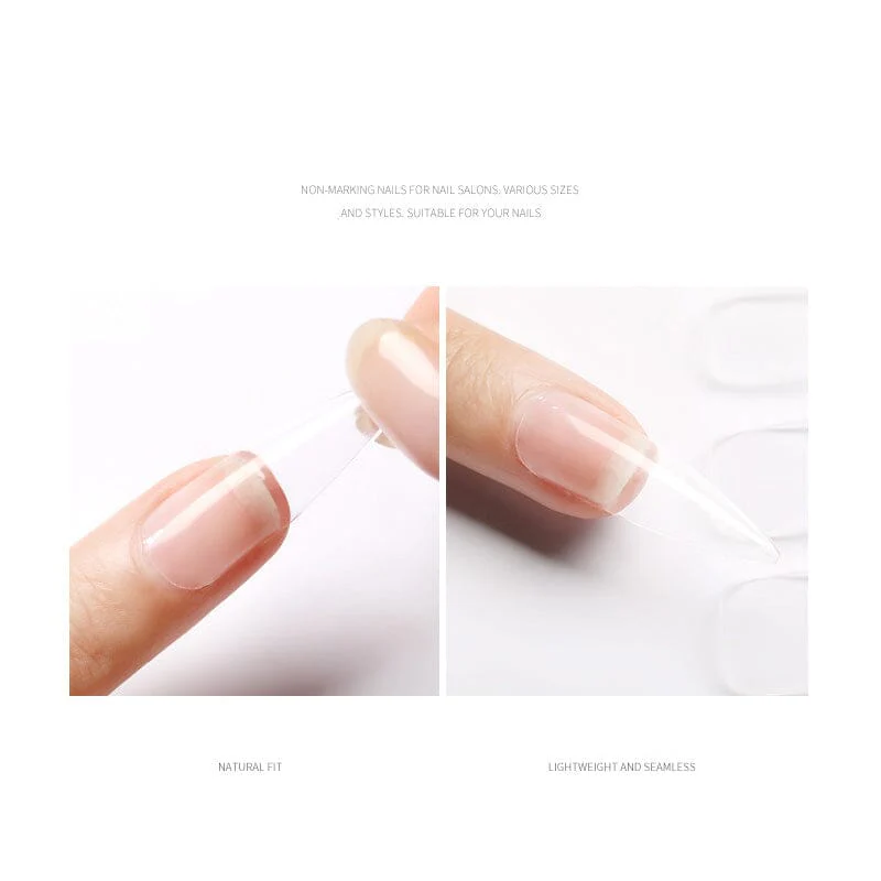 100pcs Square Transparent False Nail Tips - Image 10