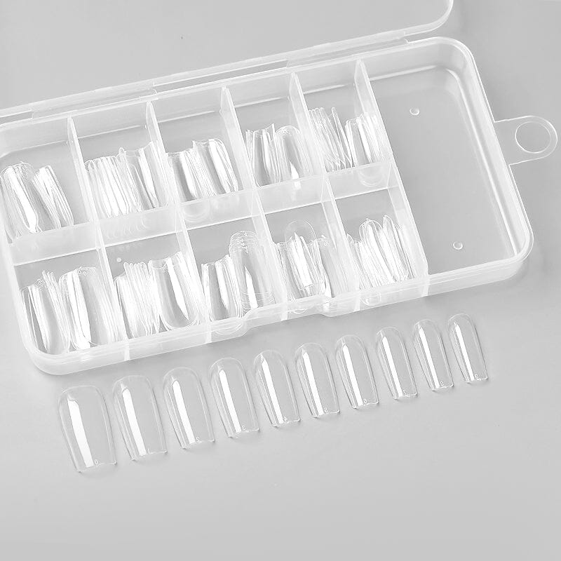 100pcs S-Square Transparent False Nail Tips