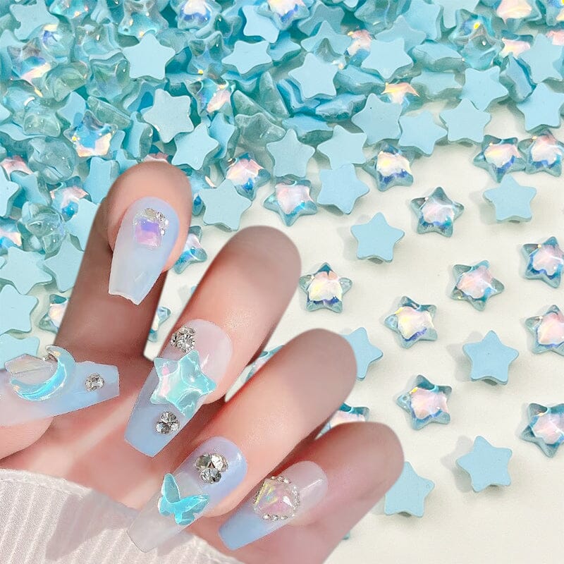 100pcs Star Plastic Nail Art Decorations - Image 3