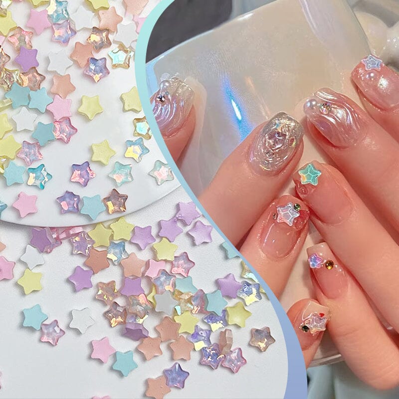 100pcs Star Plastic Nail Art Decorations - Image 4