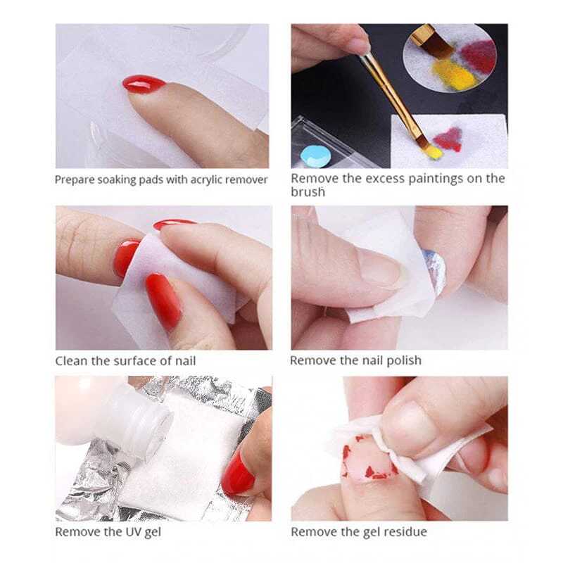 100pcs White Lint Free Nail Wipes - Image 6