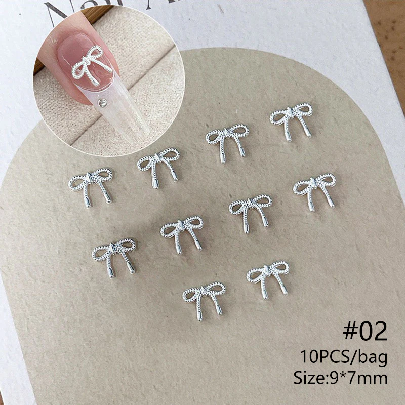 10pcs #02 Bowknot Mini Rhinestones Nail Decoration - Image 2