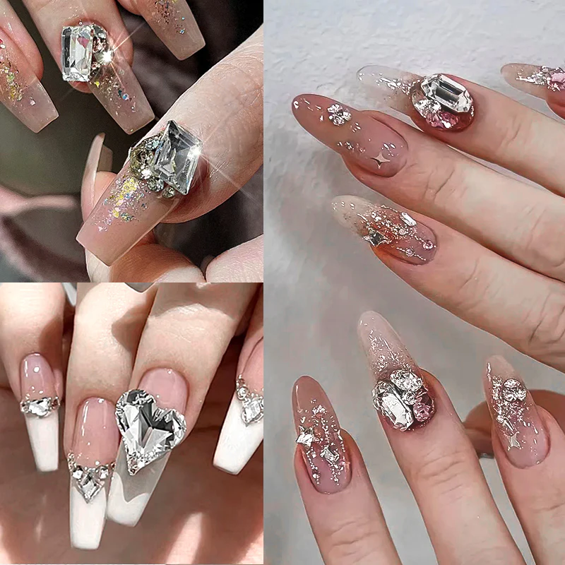 10pcs #12 8*9mm Transparent Irregular-Shaped Rhinestones - Image 2