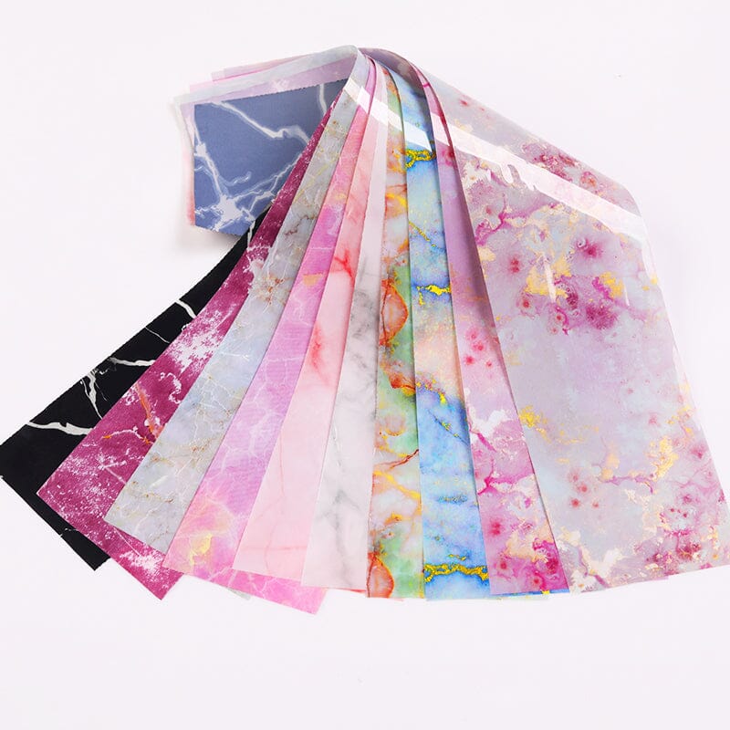 10pcs Marble Nail Foil Stickers - Image 11