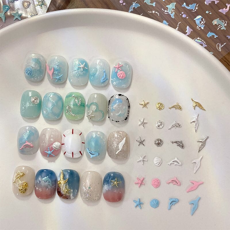 10pcs Ocean Shell 3D Nail Decorations - Image 3