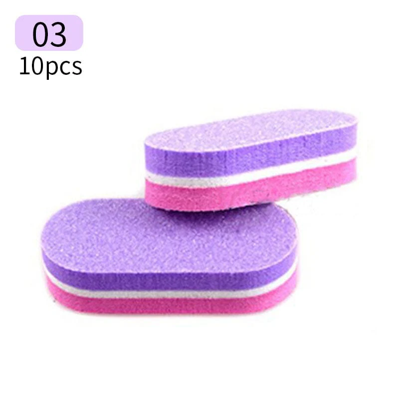 10pcs Pink Purple Nail Files 100/180 - Image 2