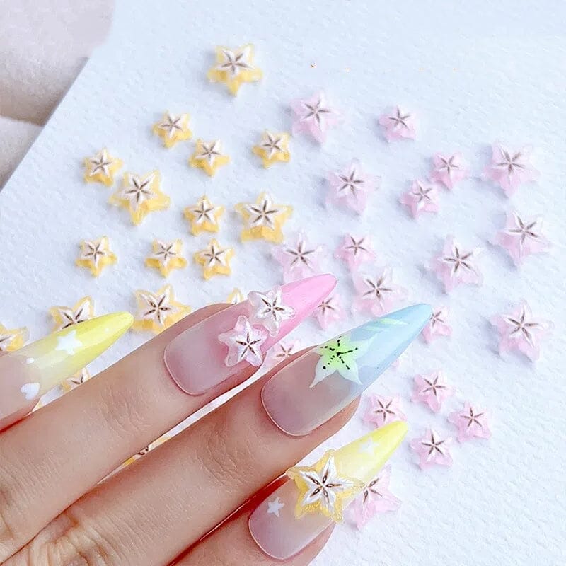 10pcs Starfruit Plastic Nail Art Decorations - Image 2