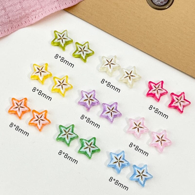 10pcs Starfruit Plastic Nail Art Decorations - Image 5