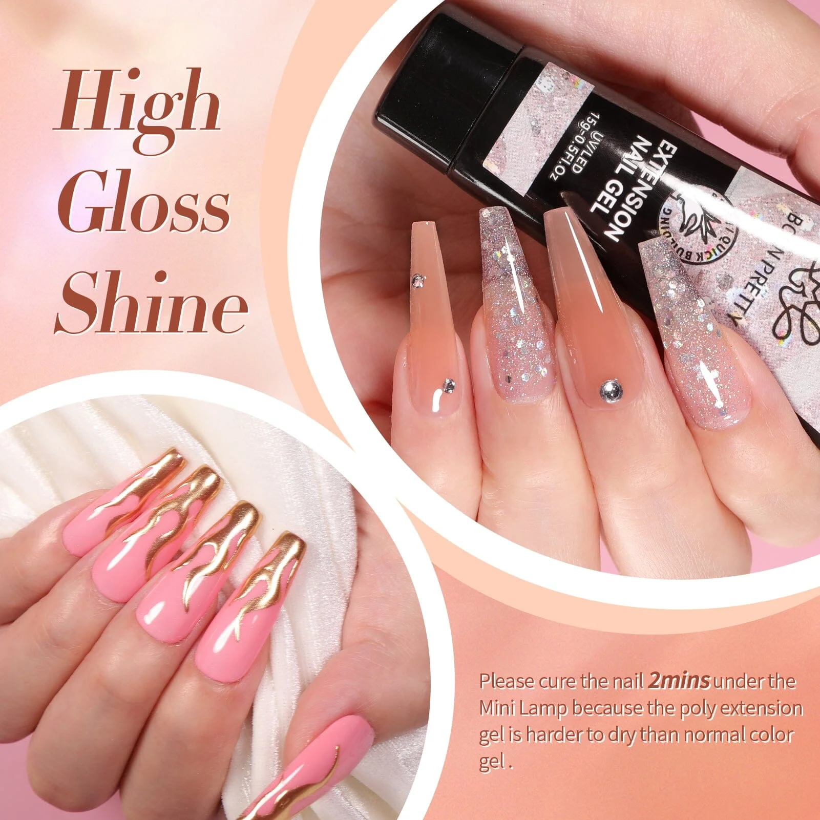 12 Colors Pink Nude Extension Nail Gel Starter Kit 15ml - Image 2