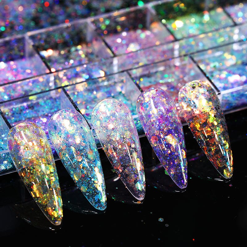 12 Grids Colorful Glitter Sequins - Image 2