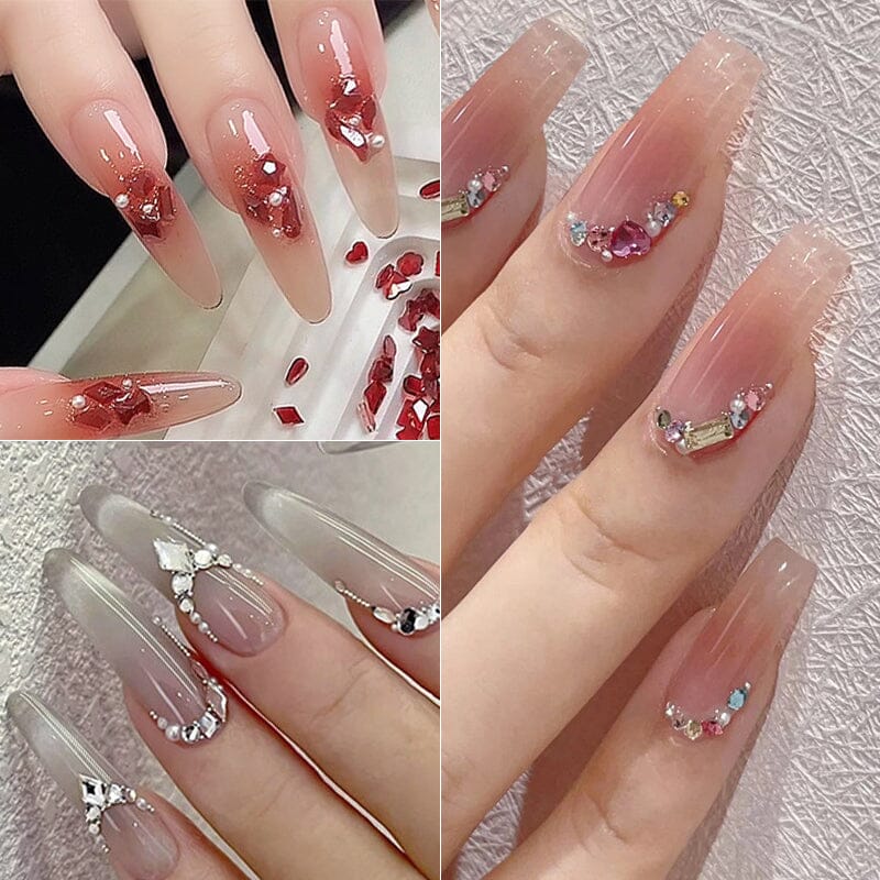 12 Grids Mini Mixed Rhinestones 3D Nail Decorations - Image 2