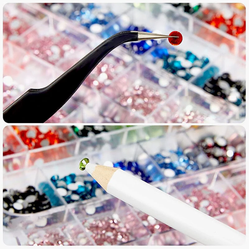 12 Grids Mini Mixed Rhinestones 3D Nail Decorations - Image 3
