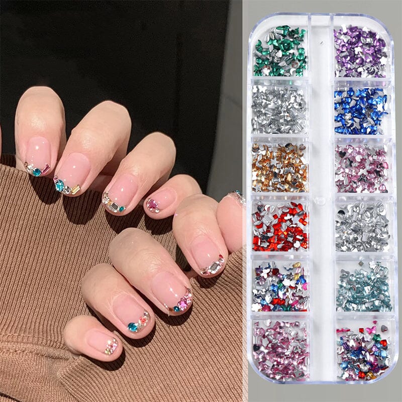 12 Grids Mini Mixed Rhinestones 3D Nail Decorations - Image 7
