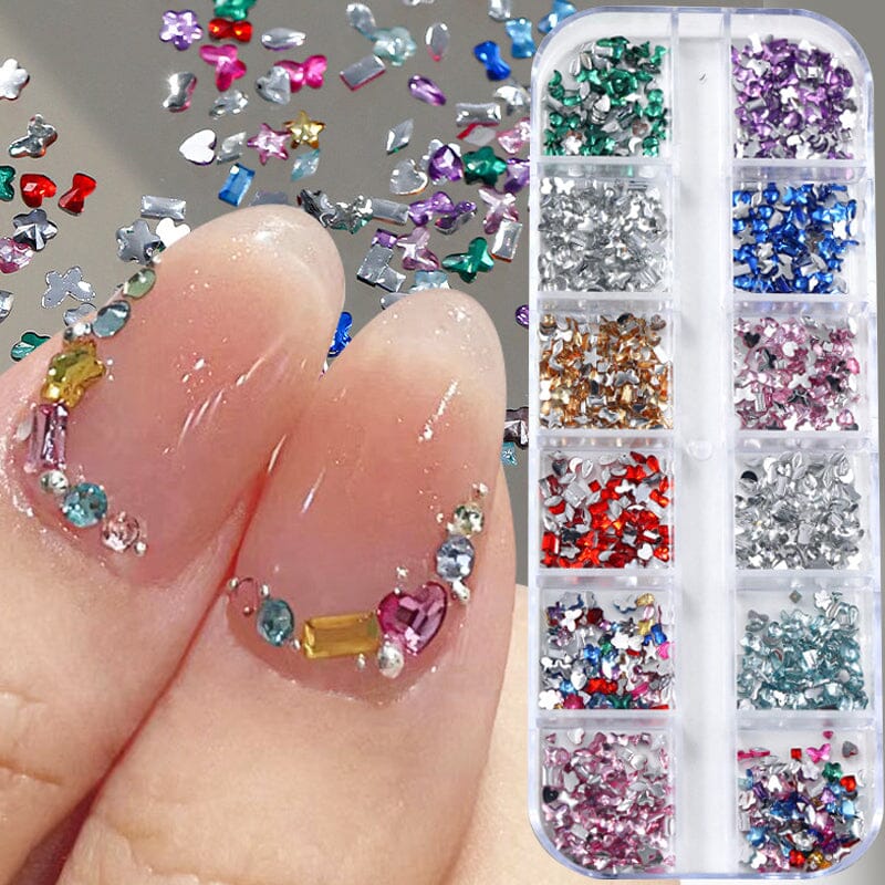 12 Grids Mini Mixed Rhinestones 3D Nail Decorations - Image 8