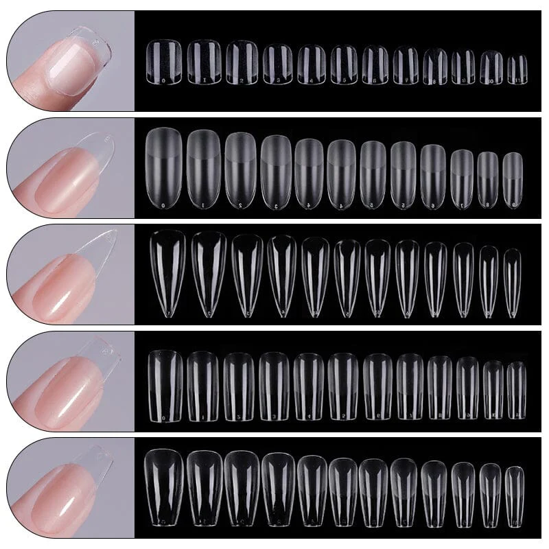 120pcs Almond Transparent False Nail Tips - Image 13