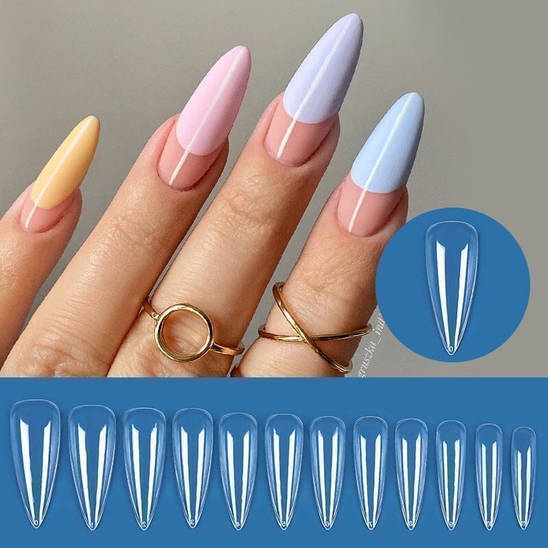 120pcs Oval Half Matte Clear False Nail Tips 06 - Image 17