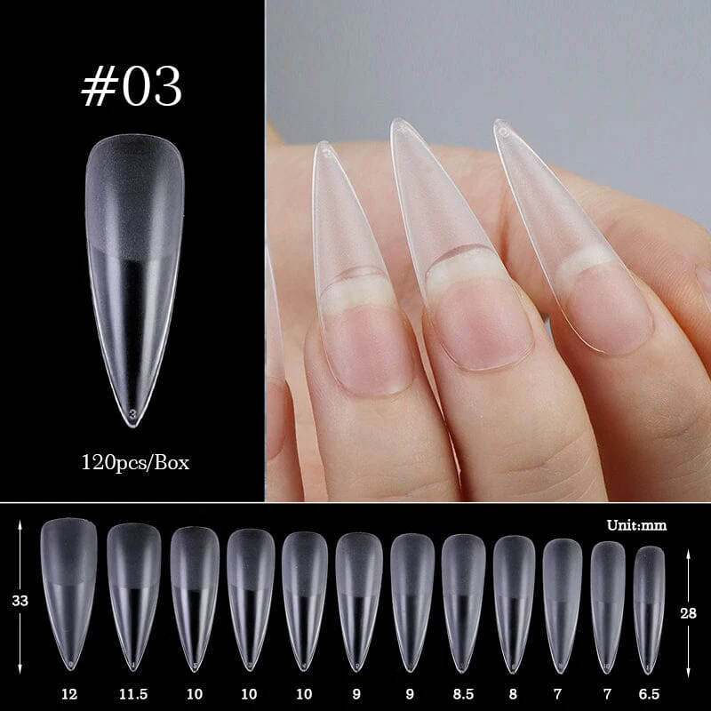 120pcs Water Drop Matte False Nail Tips - Image 2
