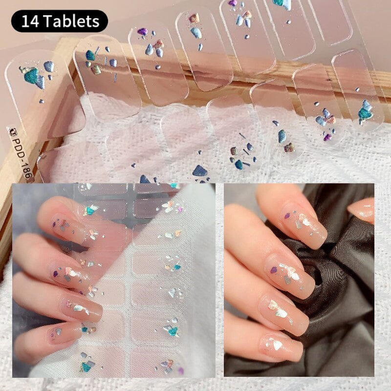 14 Strips Gel Nail Strips Full Cover Nail Stickers - Image 4