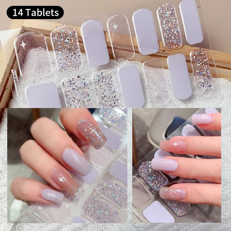 14 Strips Gel Nail Strips Full Cover Nail Stickers - Image 5
