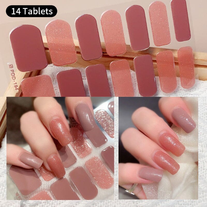 14 Strips Gel Nail Strips Full Cover Nail Stickers - Image 7
