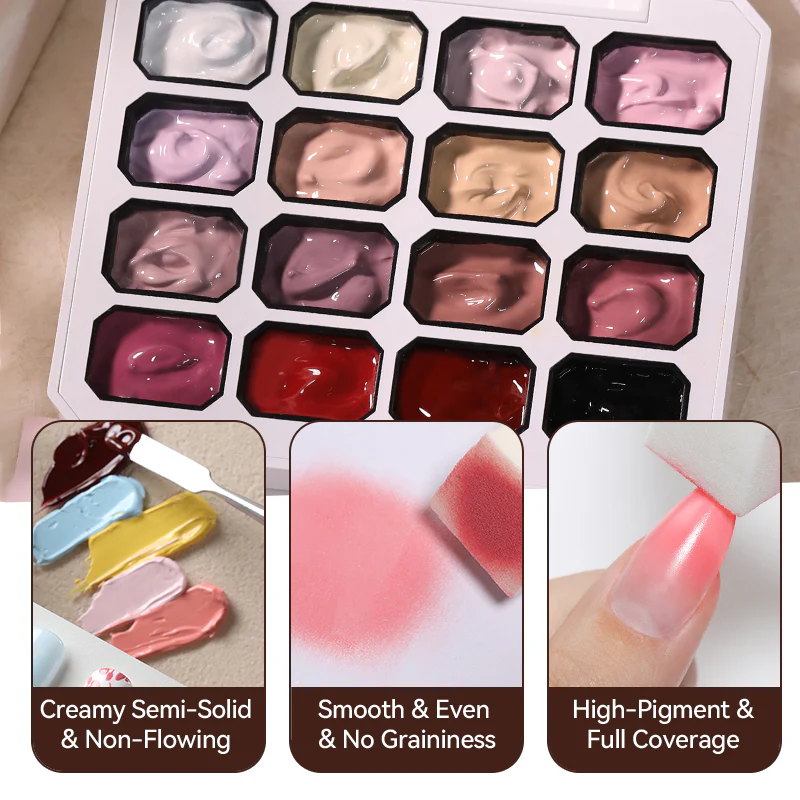 16 Colors 4 In 1 Pat Painting Gel Fairy Brier - Image 12