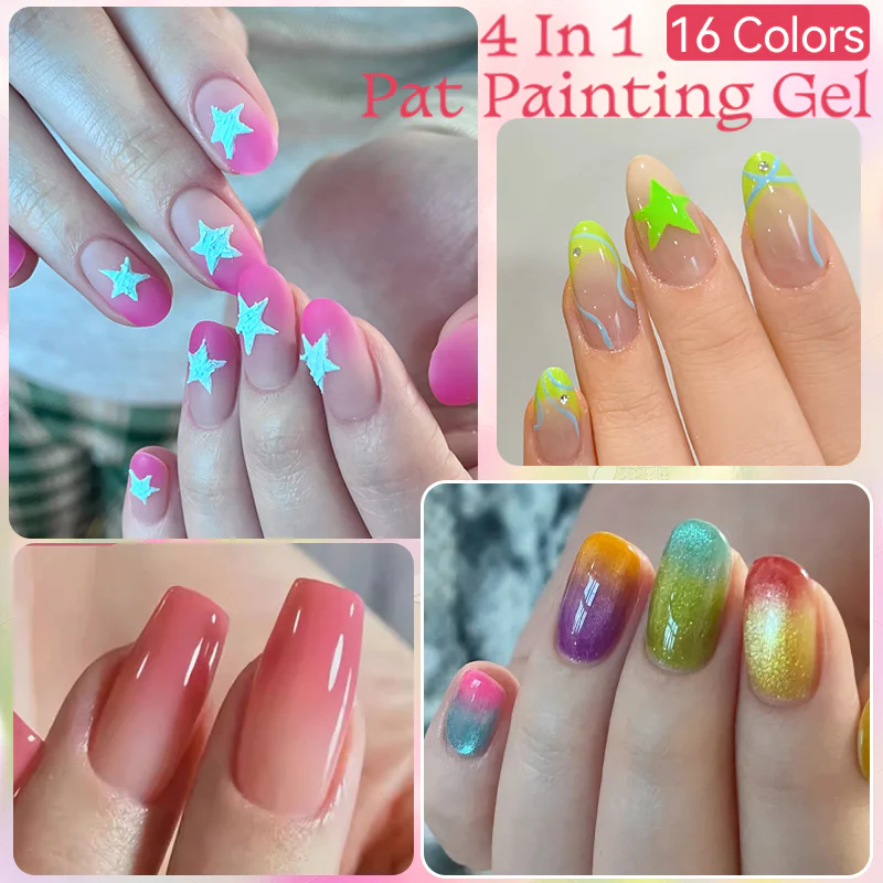 16 Colors 4 In 1 Pat Painting Gel Fairy Brier - Image 2