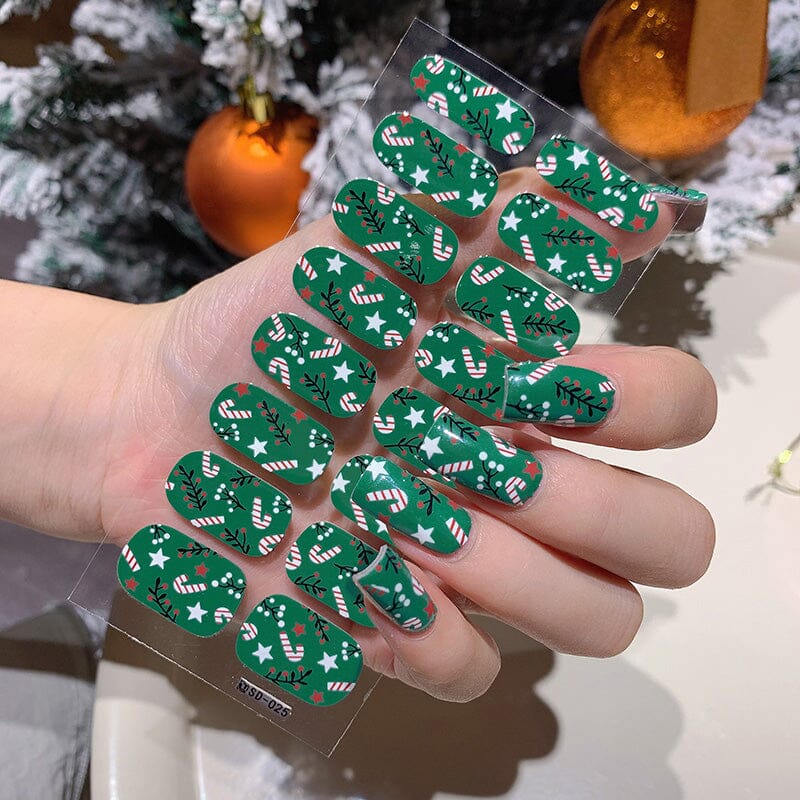 16 Tips Christmas Full Cover Nail Stickers - Image 6
