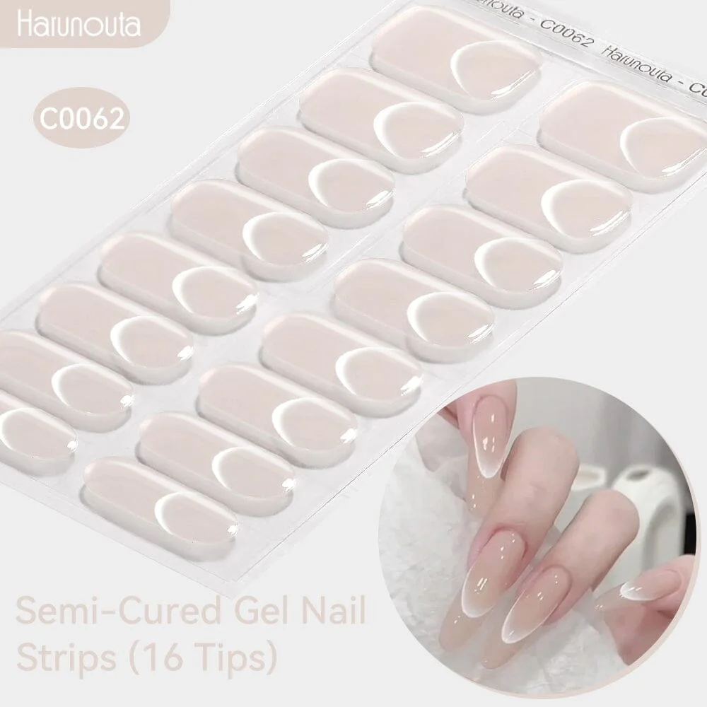 16 Tips Semi-cured Gel Nail Wraps C0057-C0071 - Image 10