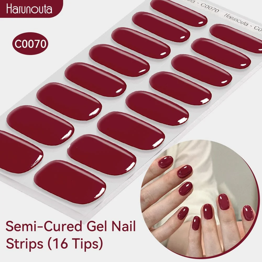 16 Tips Semi-cured Gel Nail Wraps C0057-C0071 - Image 18