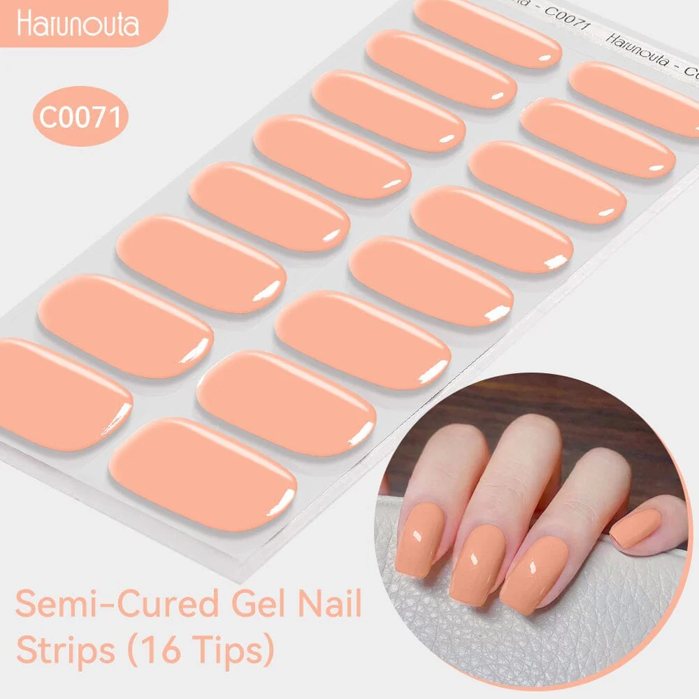 16 Tips Semi-cured Gel Nail Wraps C0057-C0071 - Image 19