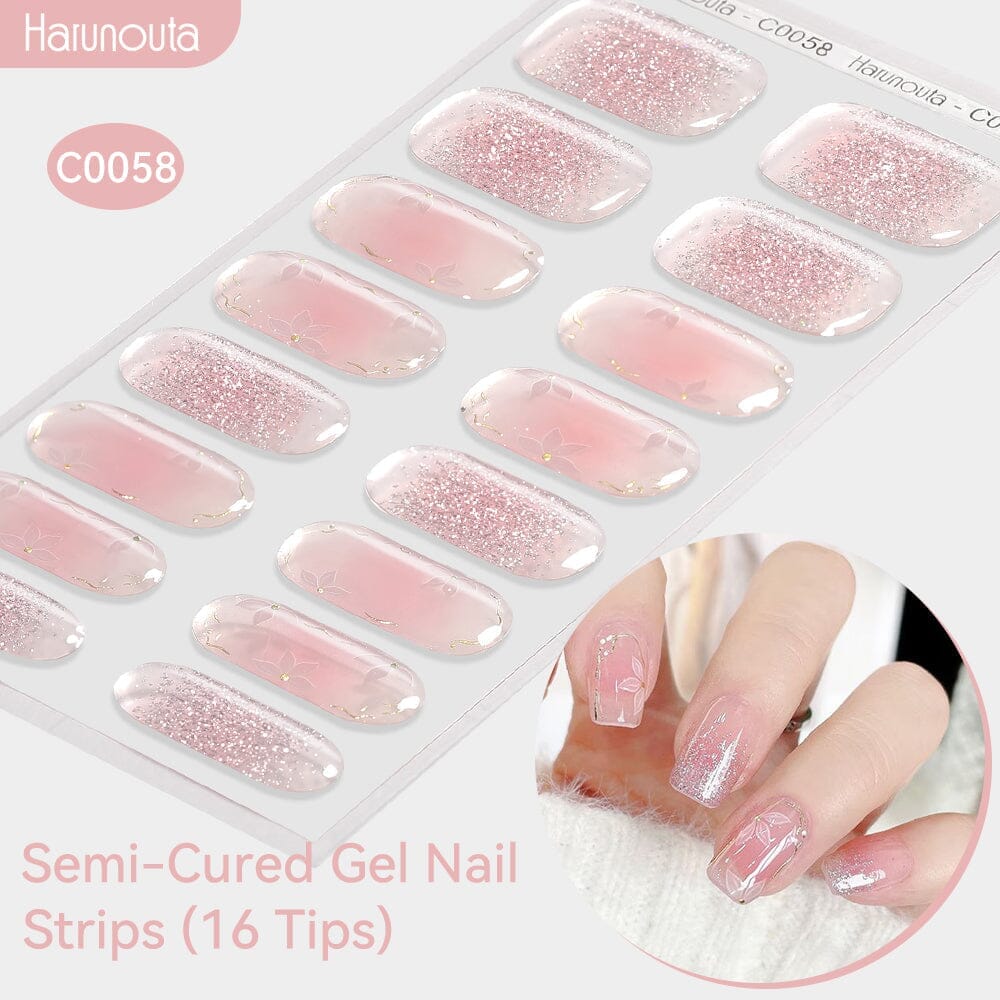 16 Tips Semi-cured Gel Nail Wraps C0057-C0071 - Image 6