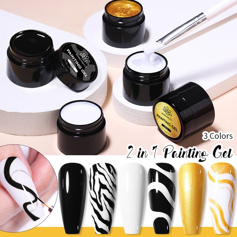 2 in 1 Painting Gel NP04 Gold 5ml - Image 6