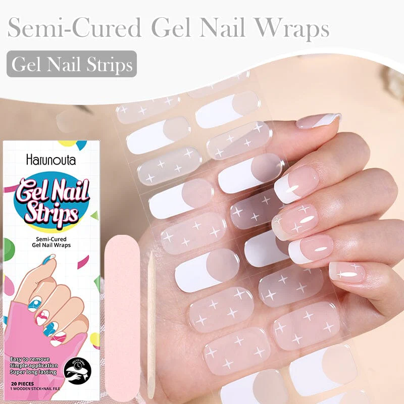20 Tips Semi-Cured Gel Nail Strips N004 - Image 2
